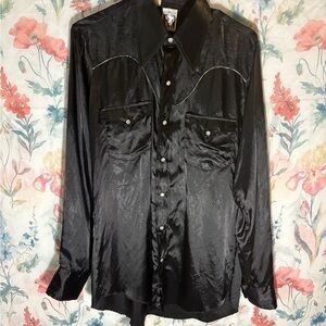 Karman Black Dress Shirt Long Sleeve Button-Up